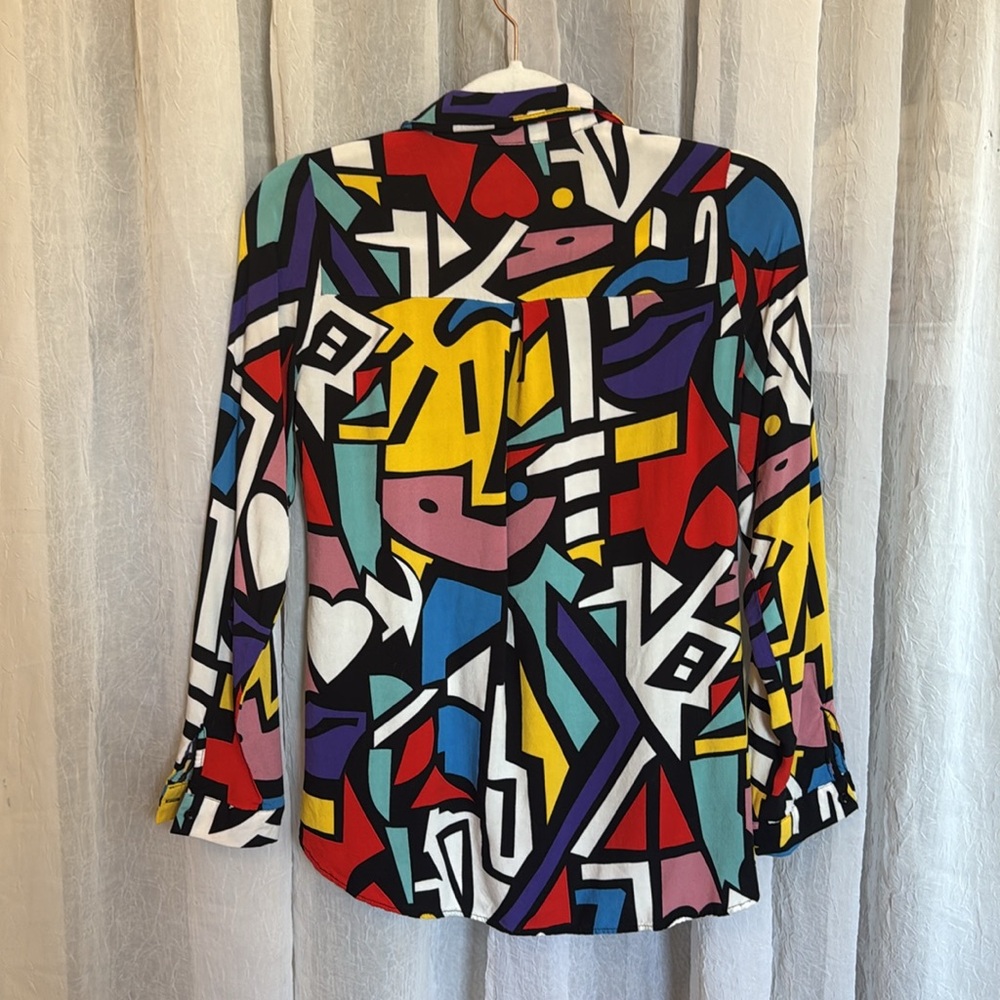 Colorful Geometric Button-Up Shirt - Picture 2 of 3
